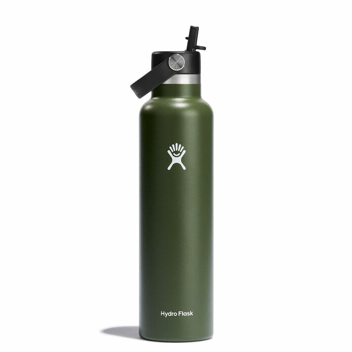 24 oz Standard Mouth w/ Flex Straw Cap - Olive I9